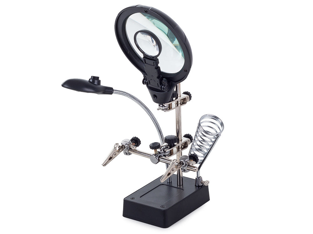 Trečiosios rankos lutteris 5 led rankenė 2,5x 90 mm tuning lamp