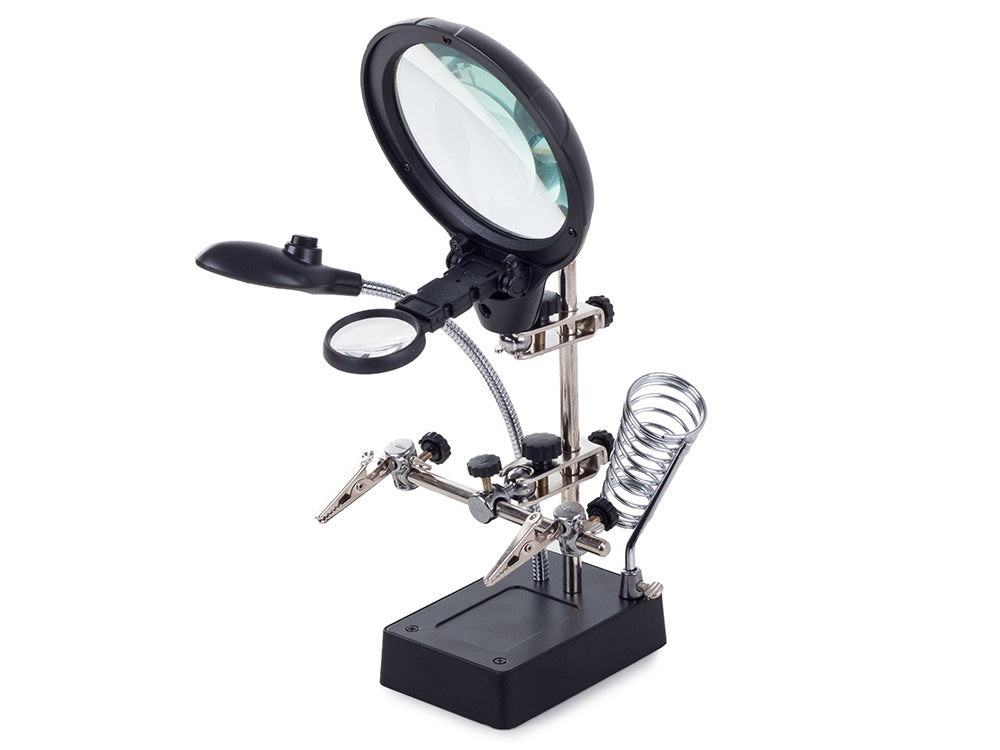 Trečiosios rankos lutteris 5 led rankenė 2,5x 90 mm tuning lamp