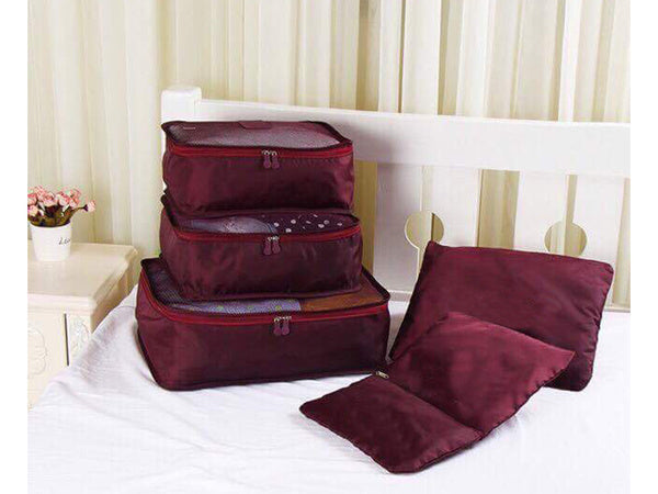 Kelionės organizatoriai skalbinių maišeliams x6