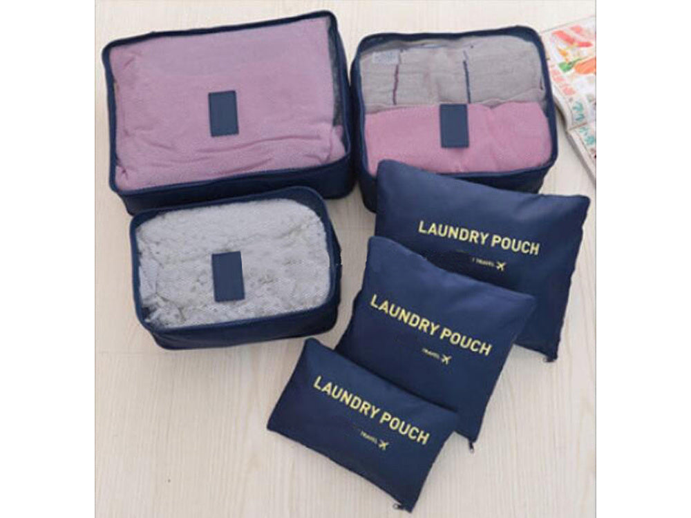 Kelionės organizatoriai skalbinių maišeliams x6