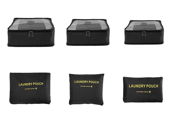 Kelionės organizatoriai skalbinių maišeliams x6