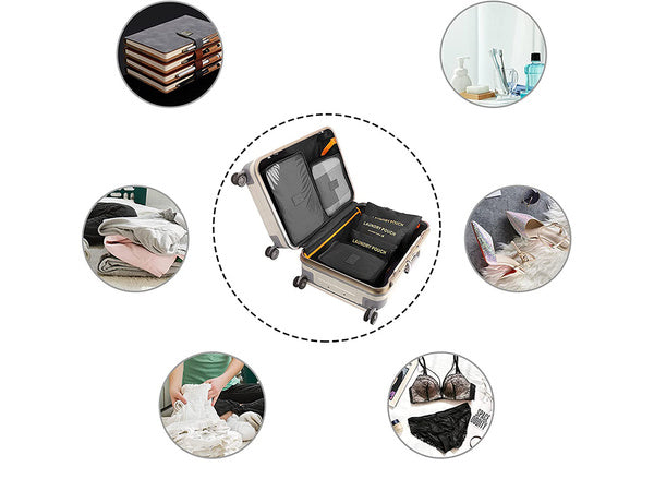 Kelionės organizatoriai skalbinių maišeliams x6