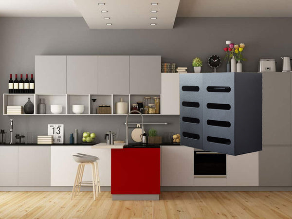 Ant sienos montuojamas stalo įrankių organizatorius su nusausintuvu