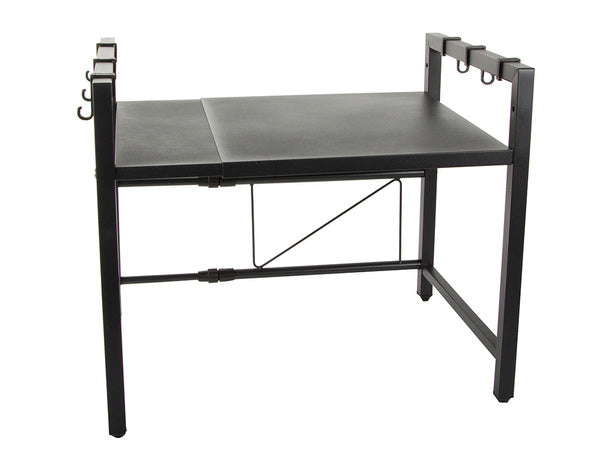 Mikrobangų krosnelės stovo lentyna reguliuojama