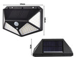 100 led saulės lempa su judesio jutikliu tamsiu paros metu