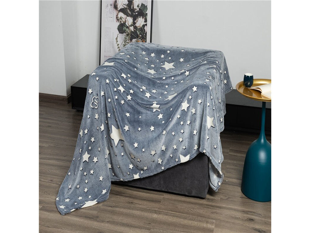 Minkšta antklodė lovatiesė šviečianti 150x200