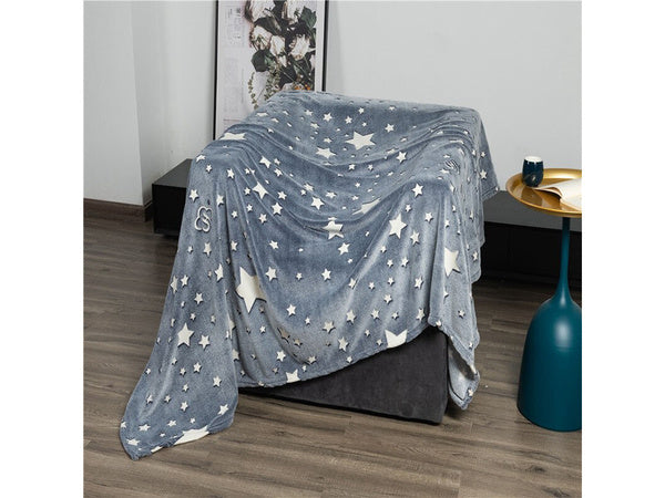 Minkšta antklodė lovatiesė šviečianti 150x200