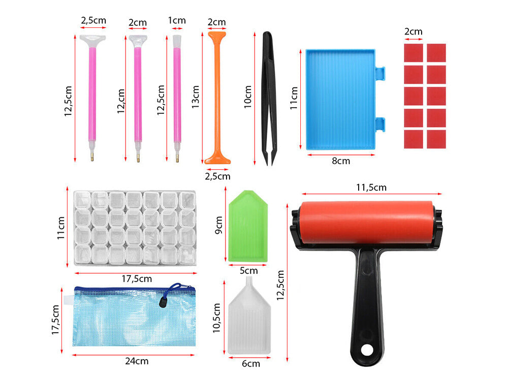 Deimantų siuvinėjimo priedų rinkinys deimantų tapyba