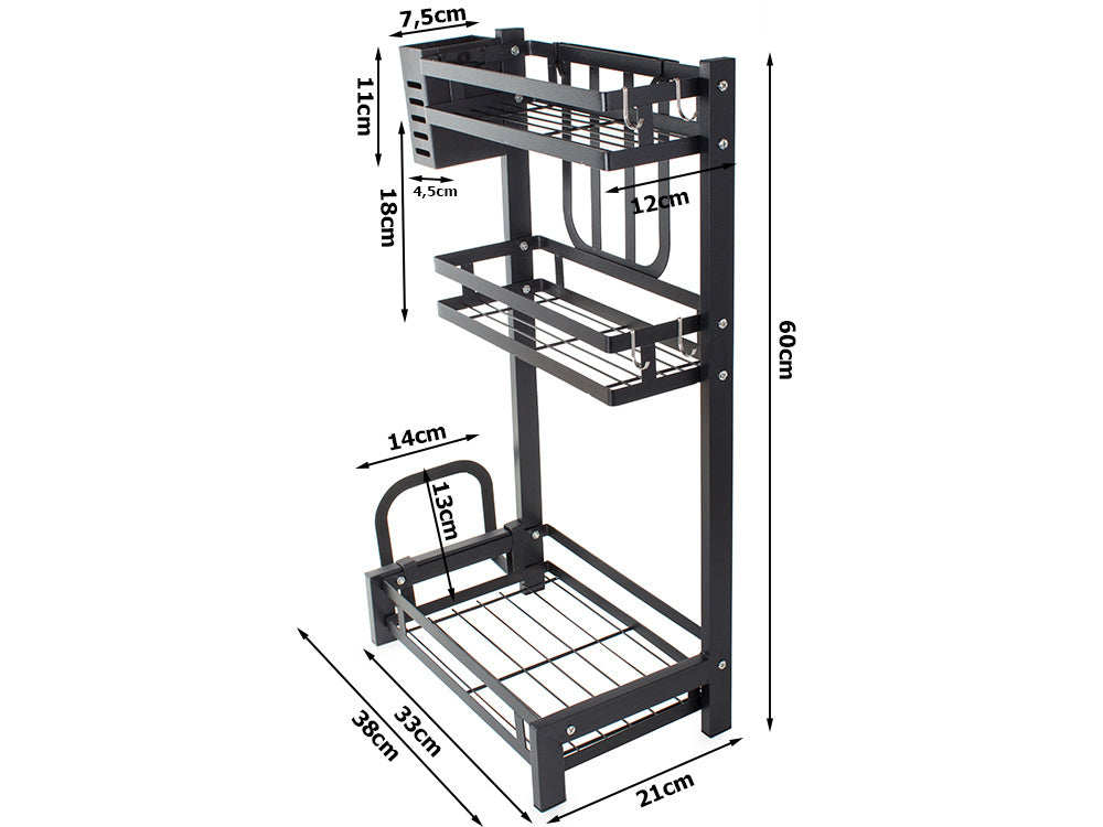 Virtuvės lentyna palėpėje virtuvės stovas organizatorius