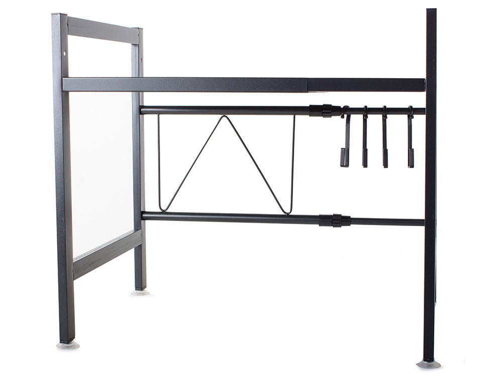 Mikrobangų krosnelės stovas reguliuojama virtuvės lentyna