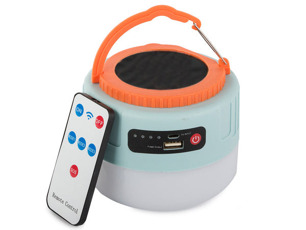 Saulės kelionės šviesa kempingui usb led nuotolinio valdymo pultas