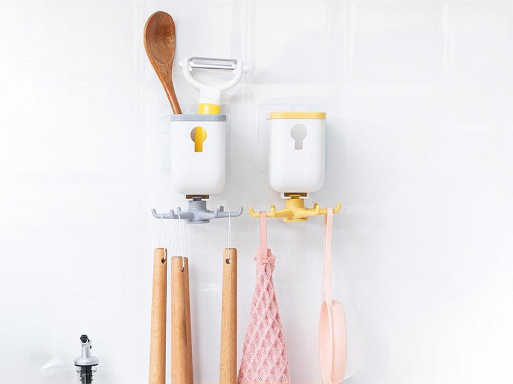 Virtuvės pakaba rotacinė įrankių laikiklio lentyna