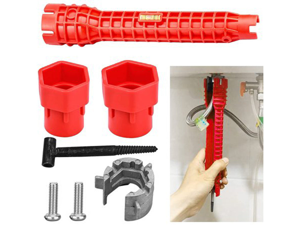 Veržliaraktis, skirtas čiaupui prie kriauklės pritvirtinti.