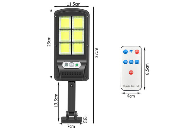 Saulės lempa 96 led su saulėlydžio judesio jutikliu