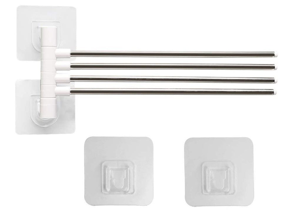 Vonios kambario rankšluosčių laikiklis su pasukama rankena kablys