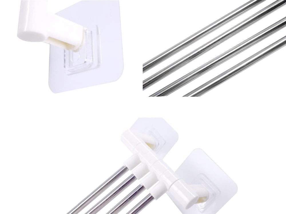 Vonios kambario rankšluosčių laikiklis su pasukama rankena kablys