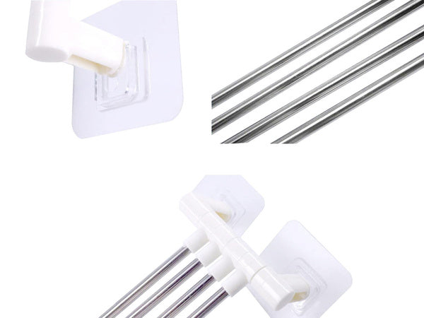 Vonios kambario rankšluosčių laikiklis su pasukama rankena kablys