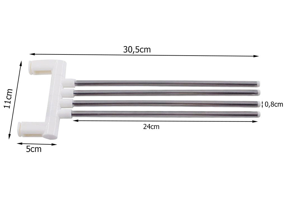 Vonios kambario rankšluosčių laikiklis su pasukama rankena kablys