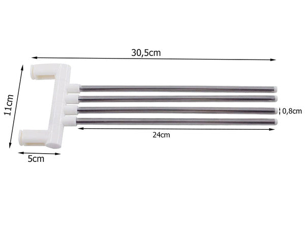 Vonios kambario rankšluosčių laikiklis su pasukama rankena kablys