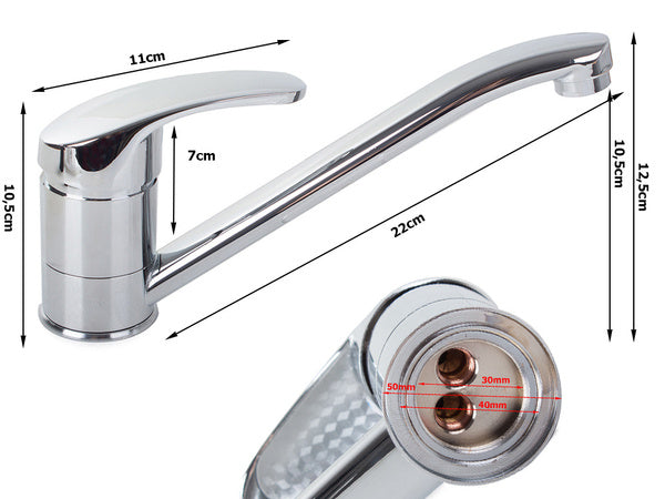 Ilgas chromuotas virtuvės maišytuvas