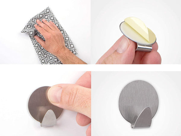 Plieniniai lipnūs kabliukai 4 vnt.