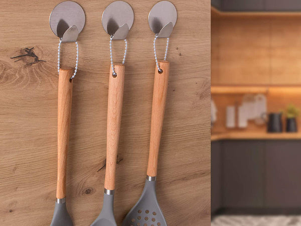 Plieniniai lipnūs kabliukai 4 vnt.