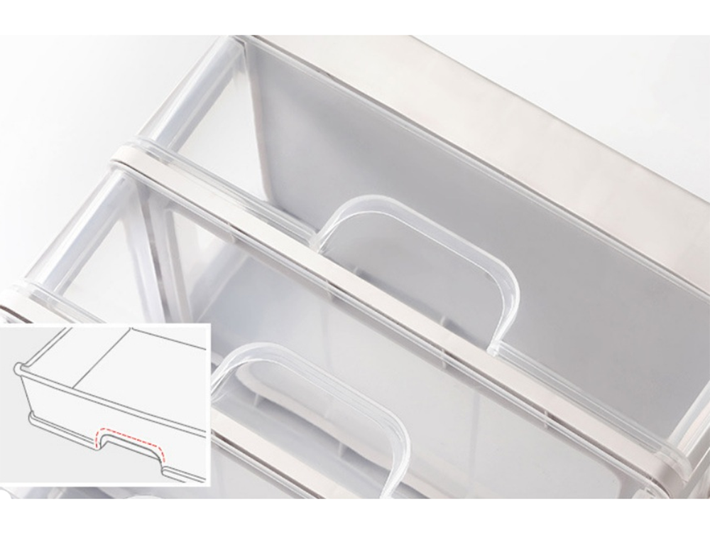 Skrynelės kosmetikos organizatoriaus stalčiai xxl