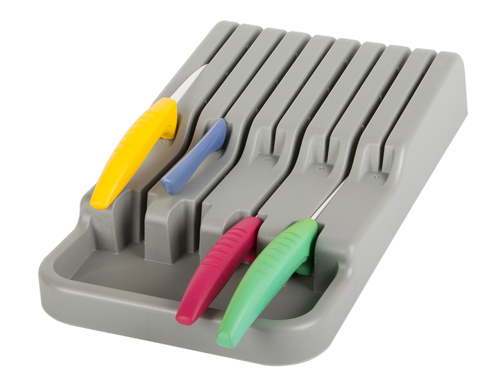 Peilių stalčių organizatorius 9 skyrių įdėklas