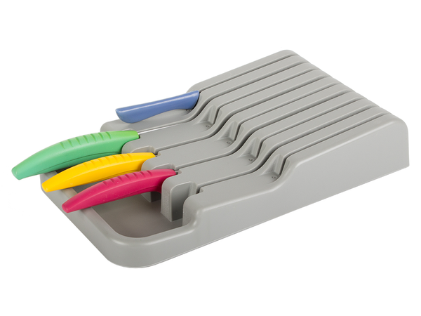 Peilių stalčių organizatorius 9 skyrių įdėklas