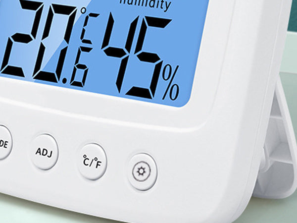 Termometras higrometras elektroninis vidinis laikrodis