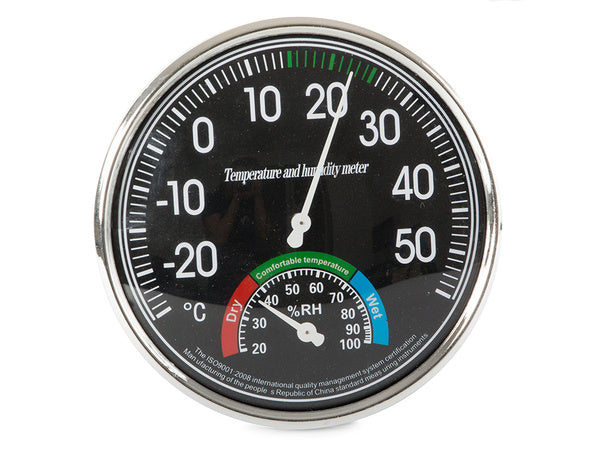 Kambario drėgmės termometras analoginis higrometras, Juoda, Szín, Fekete