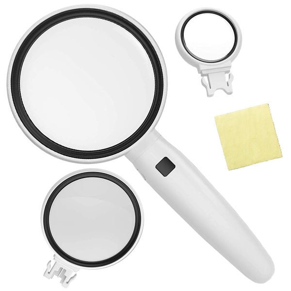 Didinamasis stiklas su 2x led apšvietimu