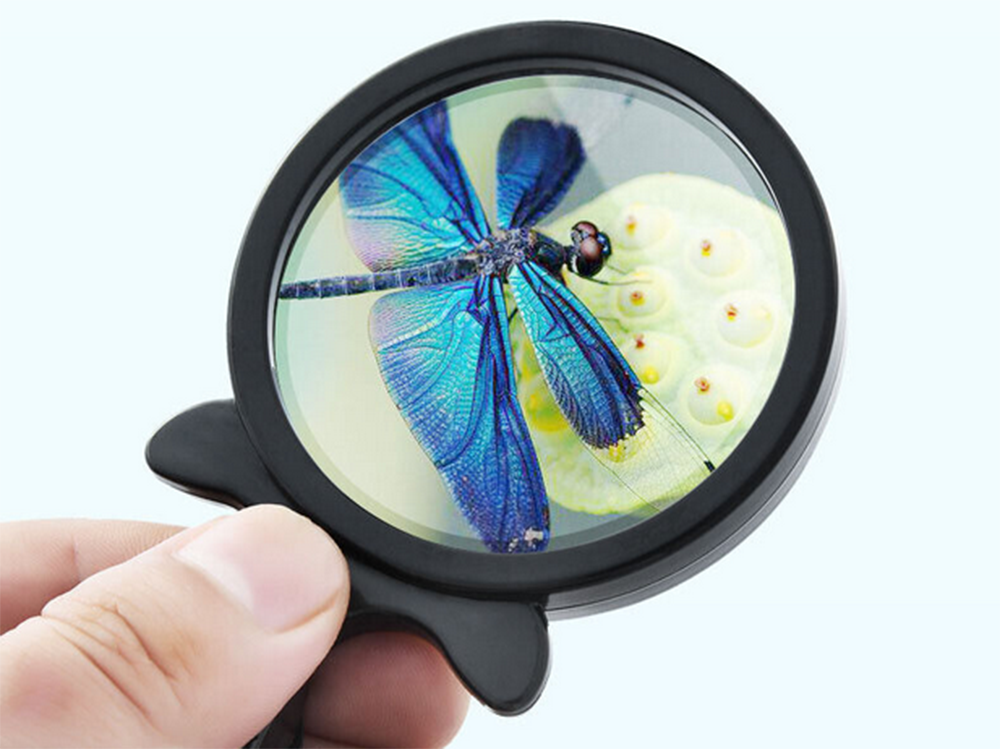 Sulankstomas didinamasis stiklas kišeninis mini dėklas