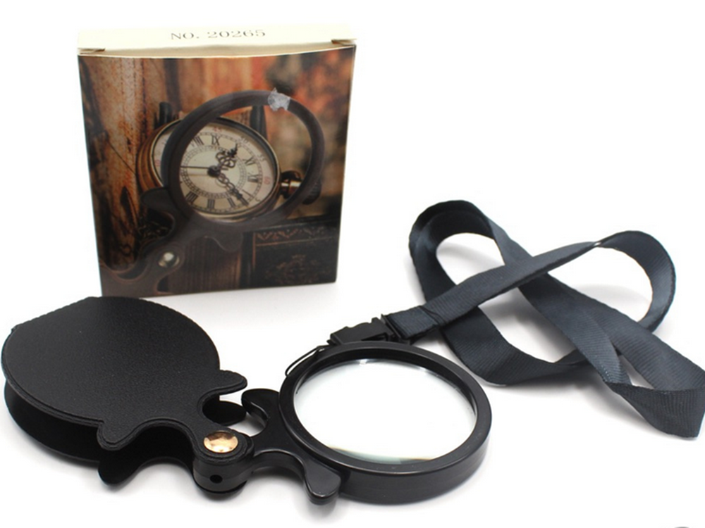 Sulankstomas didinamasis stiklas kišeninis mini dėklas