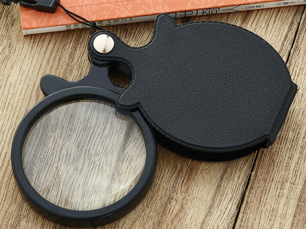 Sulankstomas didinamasis stiklas kišeninis mini dėklas