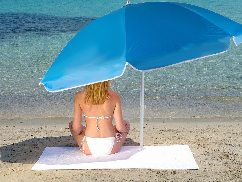 Didelis uv plokščias sodo baseino skėtis 170cm