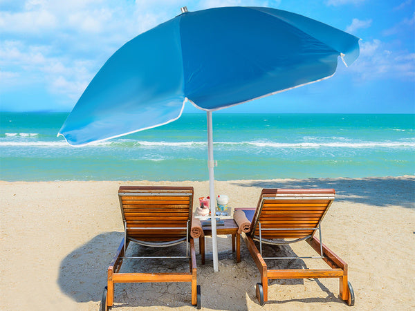 Didelis uv plokščias sodo baseino skėtis 170cm