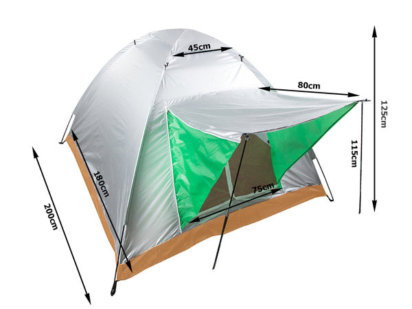 Turistinė palapinė su baldakimu iglo 4 asmenims