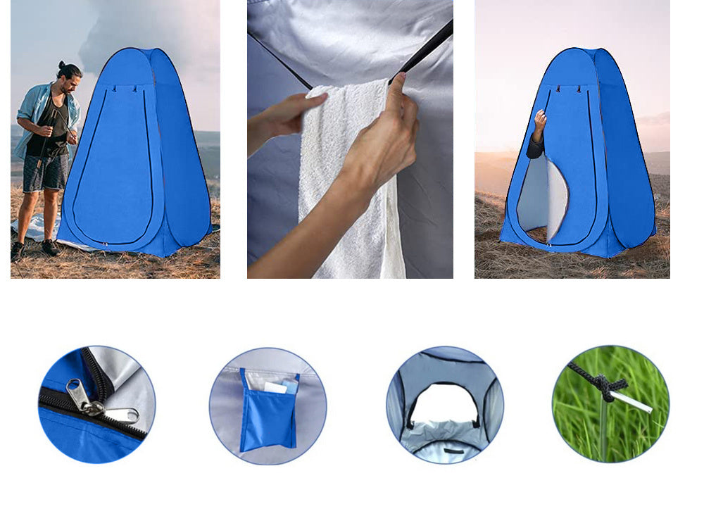 Paplūdimio palapinės persirengimo kambarys dušas tualetas wc