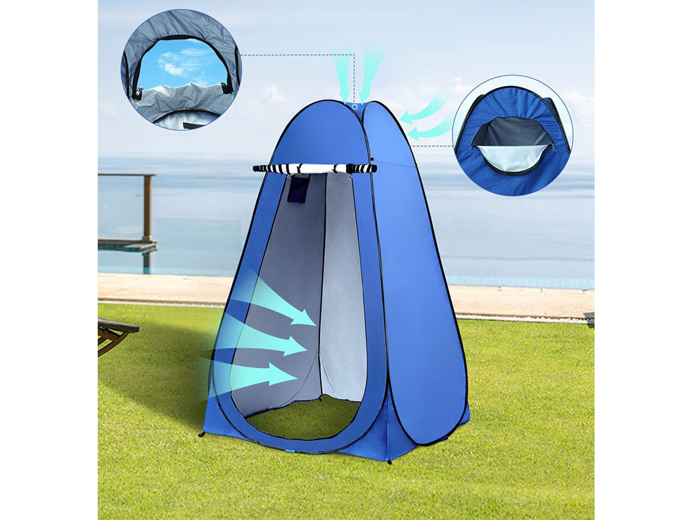 Paplūdimio palapinės persirengimo kambarys dušas tualetas wc