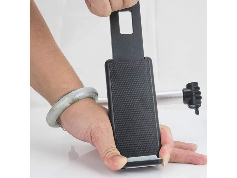 Automobilinis planšetinio telefono laikiklis galvos atramai