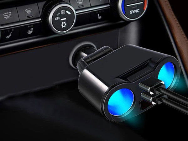 Cigarečių žiebtuvėlio skirstytuvo įkroviklis 2 usb