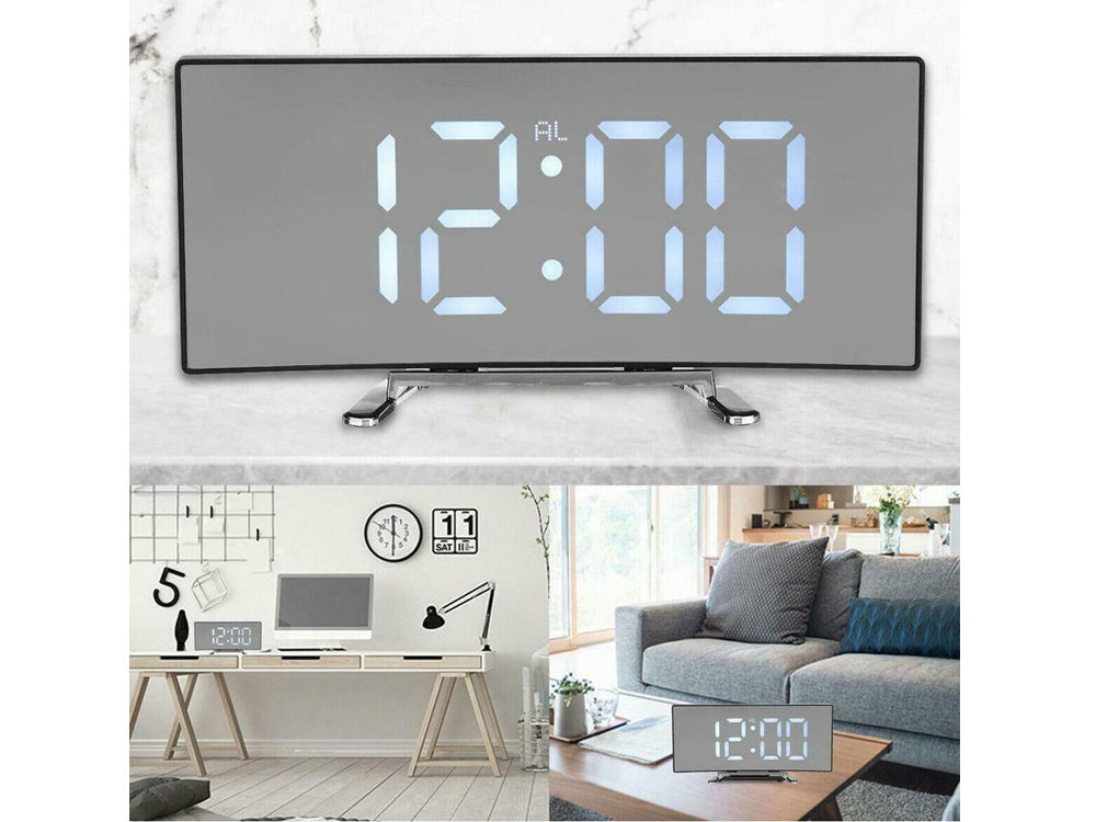 Skaitmeninis laikrodis elektroninis žadintuvas led termometras