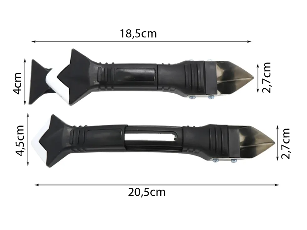 Gremžtukas silikonui ir skiediniui pašalinti