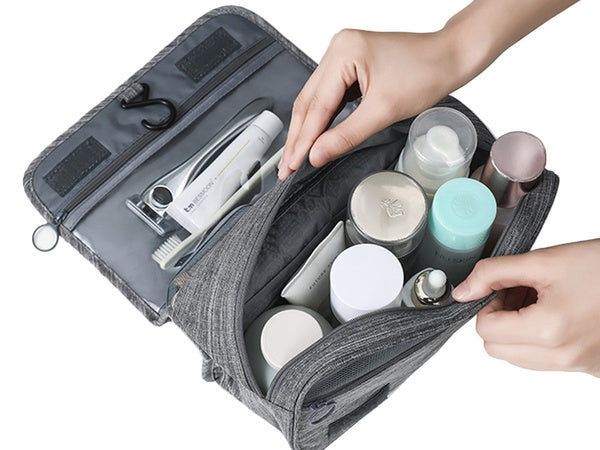 Kosmetikos kelionių pakabinamas vonios kambario organizatorius