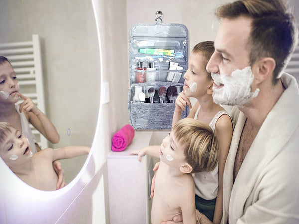 Kosmetikos kelionių pakabinamas vonios kambario organizatorius