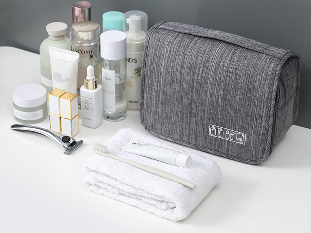 Kosmetikos kelionių pakabinamas vonios kambario organizatorius