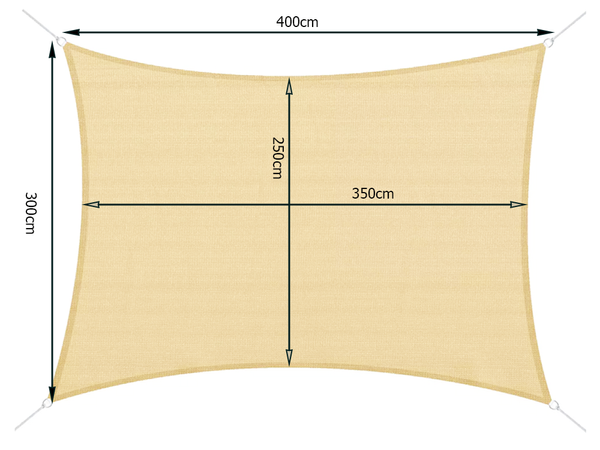 4 x 3 m vandens nepraleidžiantis sustiprintas sodo ekranas