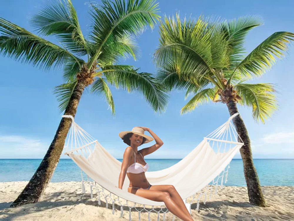 Sodo hamakas, kabantis ant rėmo, dvivietis rocker