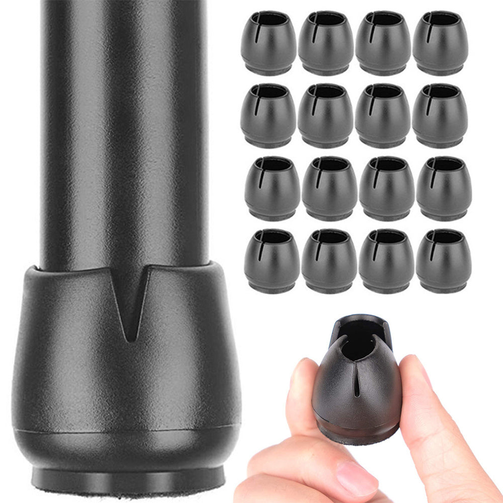 Kėdžių kojų dangteliai veltinis 12-16 mm juodas 16 vnt.